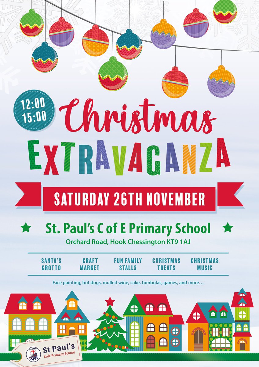 Save the date….St Paul’s Christmas Extravaganza on Saturday 26th November!