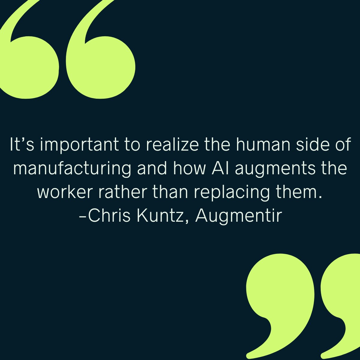 Augmentir (@augmentir) on Twitter photo “It’s important to realize the human side of manufacturing and how AI augments the worker rather than replacing them.” says Chris Kuntz.
What are your thoughts?
Read more: plantengineering.com/articles/impro…
<a href="/kuntzcj/">Chris Kuntz</a> #ai #manufacturing “It’s important to realize the human side of manufacturing and how AI augments the worker rather than replacing them.” says Chris Kuntz.
What are your thoughts?
Read more: plantengineering.com/articles/impro…
<a href="/kuntzcj/">Chris Kuntz</a> #ai #manufacturing