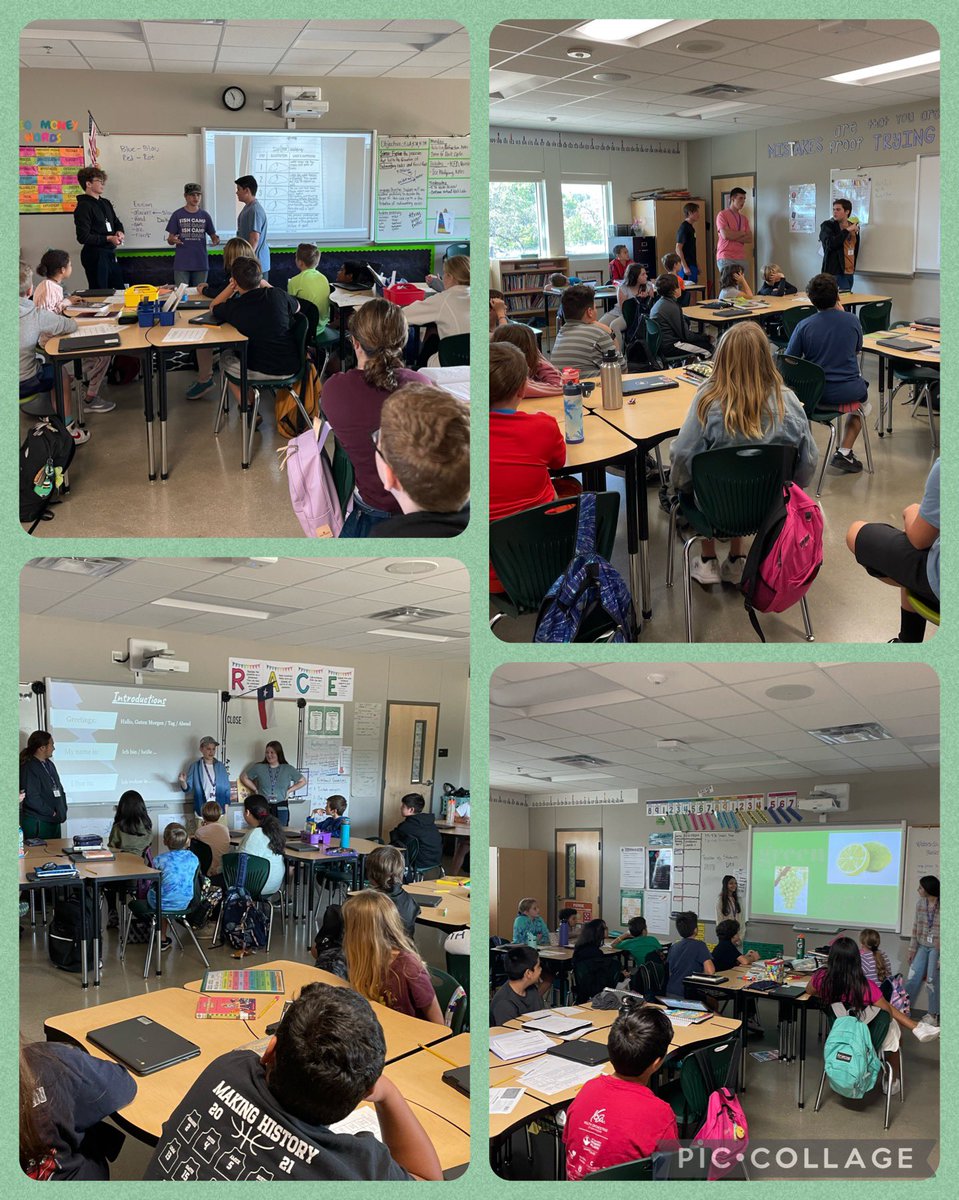 FabraElem's tweet photo. Thank you to our high school students who are currently taking German classes for coming share their knowledge with our fourth and fifth grade students! #fabrafamily #Foreignlanguageeducation https://t.co/rb2GA0rFTx