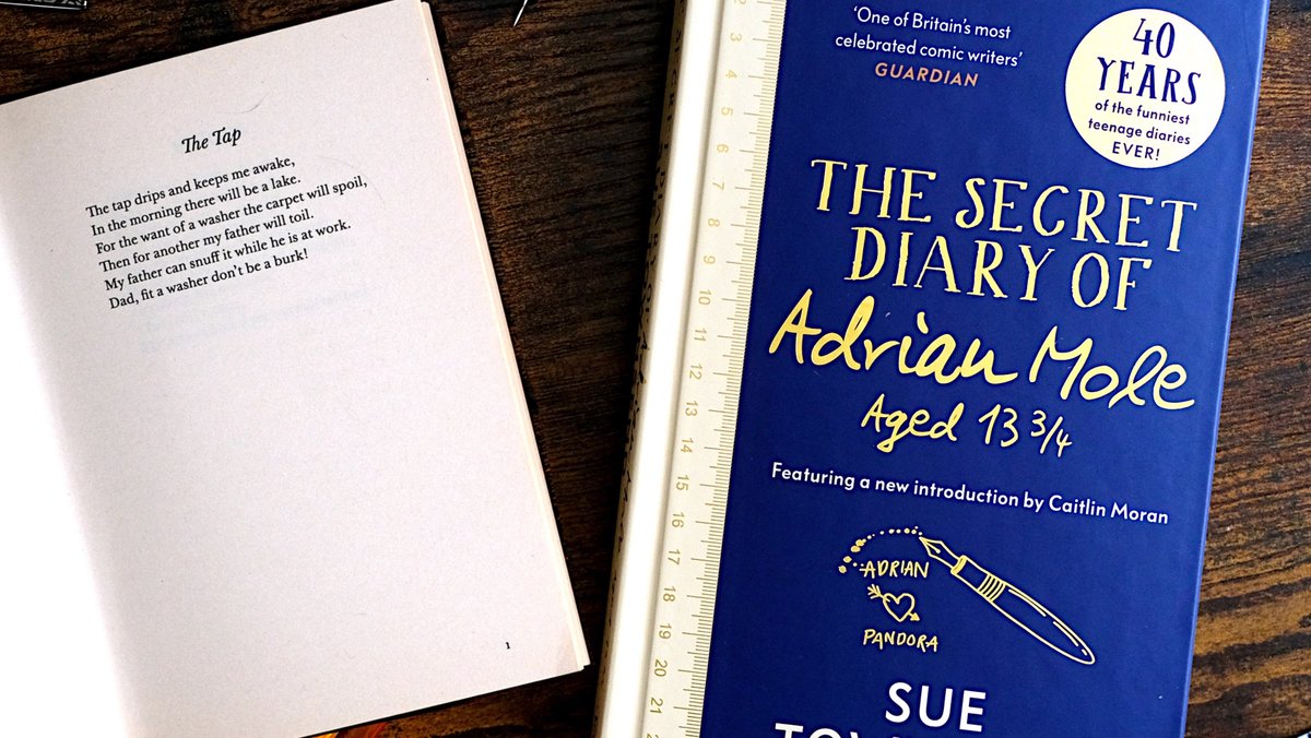 This is Mole Press for @PoetryDayUK celebrating the work of neglected poet and misunderstood intellectual Adrian Mole. His first composition – The Tap.