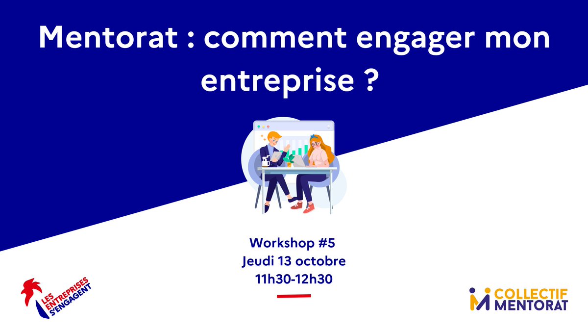 CollectifMentor's tweet photo. Vous souhaitez engager votre entreprise dans le mentorat ? A l'occasion de ce webinaire #LeMois2022, des entreprises et des mentors engagés partageront leurs expériences, et nous vous présenterons les modalités d'engagement.
Inscriptions 👉 https://t.co/lXZ0UZMIND https://t.co/onP5UN43cY