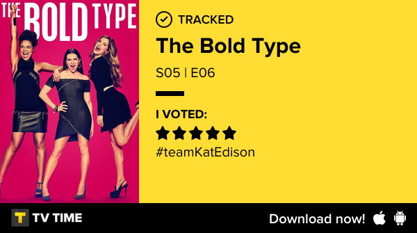 proudisis's tweet photo. acabei de assistir S05 | E06 de The Bold Type #boldtype https://t.co/TMt4azI9oQ #tvtime https://t.co/pi7qYkWQ8Y