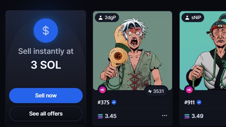 "SELL ME ALL YOUR DEGENS AT 3 AND F**k RIGHT OFF"

Another absolute banger of a message from a community member.

You can now put your money where your mouth is!

<a href="/hyperspacexyz/">hyperspace</a> 🤝 <a href="/DegenDojoNFT/">Degen Dojo NFT {⛩️}</a>

Long Live The Dojo.