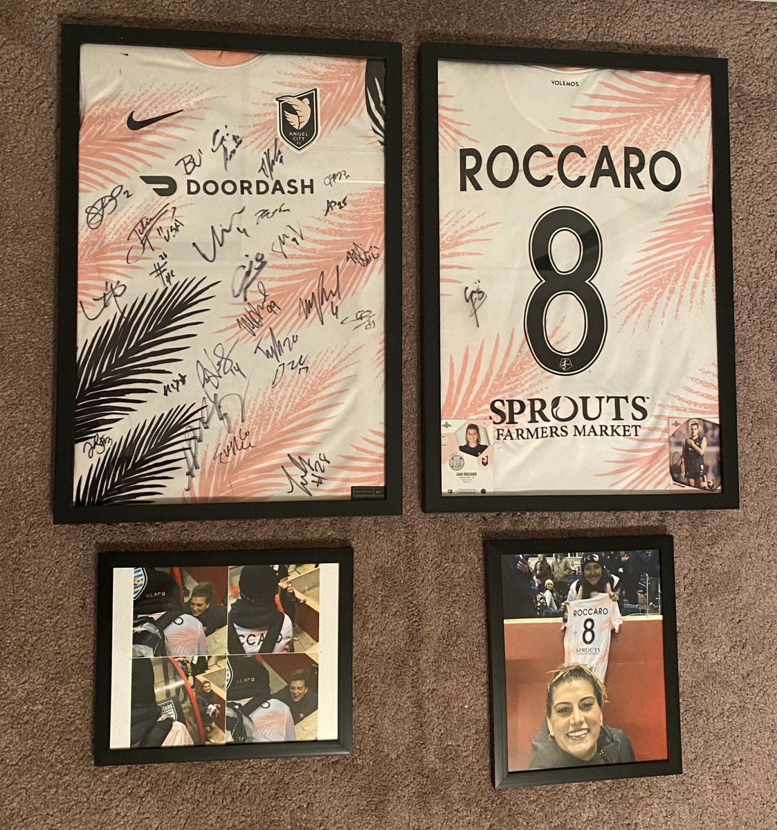 Munchkin4life10's tweet photo. How it started vs. how it’s going! @weareangelcity took over my life! 😂🤷🏻♀️ Season 1 in the books…so many awesome memories! 🥺💕🥰 #angelcityfc Can’t wait to hang these up this weekend! 🤍🖤🤩💕 #myteam #family #acfc #memories #5monthcountdown #3hourslater https://t.co/wNT8cVpnnw