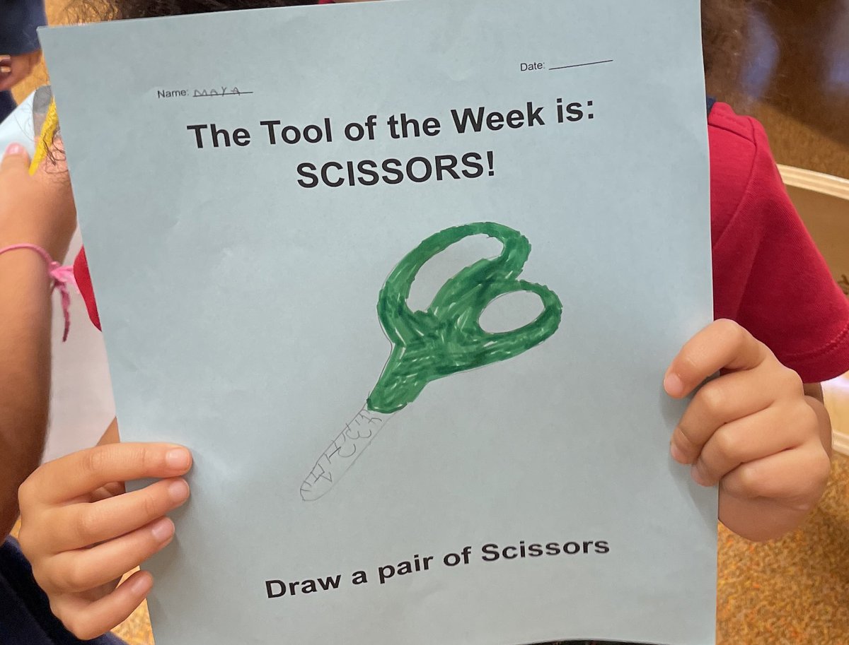reidgreenblue's tweet photo. We asked every student to pick a tool in the Lab and draw it. It’s a hunch but maybe the close observation used to draw something will help with the understanding of how to use it? Either way they are joyful drawings we will use for signage and hand outs #pyp #pypdesign #makered https://t.co/csy47Oa8pS