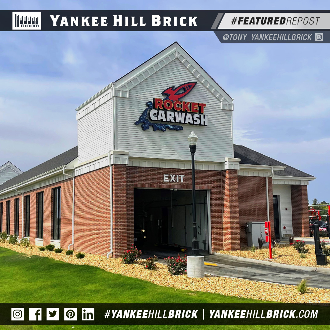 #FeaturedRepost Thank you Tony for sharing this new IG:GoRocketCarWash project designed by @TackArchitects and built by IG:HamptonEnterprises. Using one of our favorite <a href="/YankeeHillBrick/">Yankee Hill Brick</a> Old Fort Blend #Bricks. #Share your #YankeeHillBrick projects for a chance to be #Featured