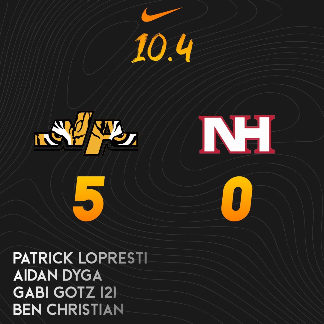 SENIOR NIGHT WIN ✅

🐯The seniors took care of business last night and put in 5 against North Hills for their Senior Night game🐯

Goals by Patrick Lopresti, Aidan Dyga, and Ben Christian and a brace for Gabi Götz

#T4L 🐯💛