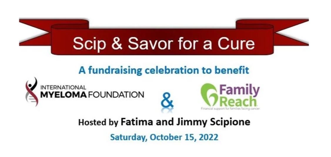 MMTrials's tweet photo. SCIP &amp; SAVOR FOR A CURE - A Fundraising Hosted By: Fatima and Jimmy Scipione - Sat Oct 15th, 2022 #mmsm #MultipleMyeloma @IMFmyeloma 
https://t.co/WuxOAQfoJq
Please Donate:
https://t.co/Vb227FwIbw https://t.co/ZjAXCUNVzT