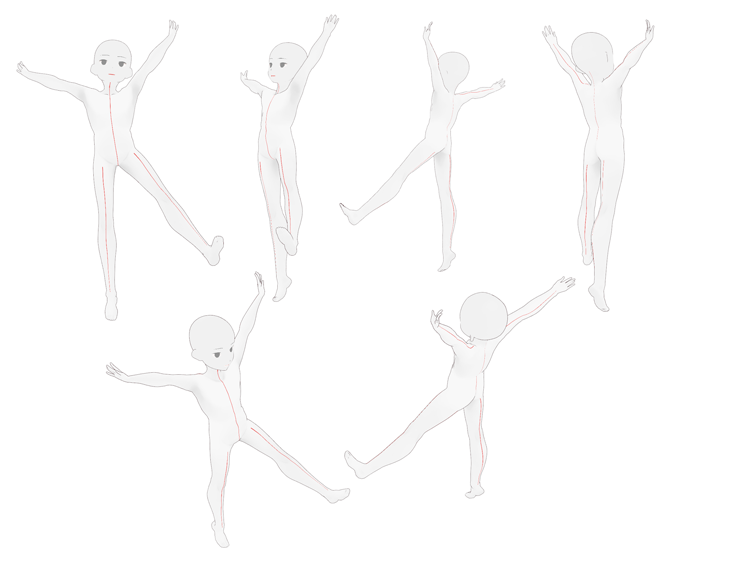 トレス素材ポーズ集 Illust Pose Twitter