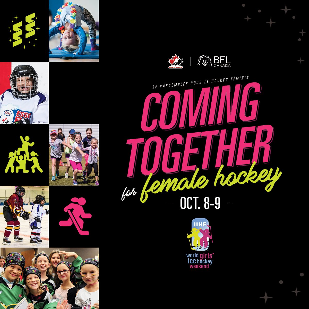 We’re 3️⃣ days away from World Girls' Ice Hockey Weekend! 🥳 Find a #WGIHW event near you ➡️ HockeyCanada.ca/WGIHW @BFLCANADA