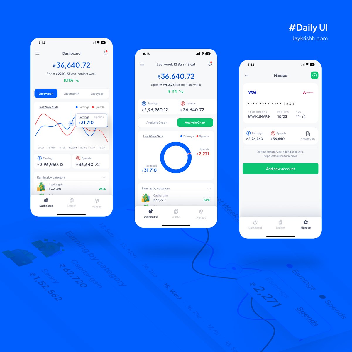 JayKrishhUIUX's tweet photo. Analytics Chart #DailyUI
I created an analytics chart by taking into account the filters, chart kinds, and essential features and data that the user would require.
#dailyuichallenge
#dailyui
#figma
#webdesign
#emailrecipt
#uidesign
#analyticsdesign
#financeapp
#appdesign https://t.co/lHvjYmFsT0
