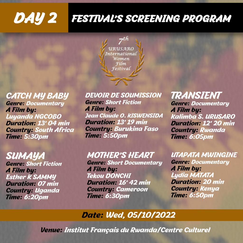 Once again on your screen for #UrusaroIWFF2022 #urusarointernationalwomenfilmfestival #RwOT #womwnsupportingwomen