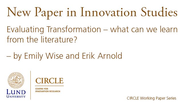 CIRCLE_LU's tweet photo. “Evaluating Transformation – what can we learn from the literature?”
New paper by @emilywise70 and Erik Arnold on what recent academic research tells us about evaluating transformation.
https://t.co/3gTLrPQ7OL https://t.co/QEkt6dVcin