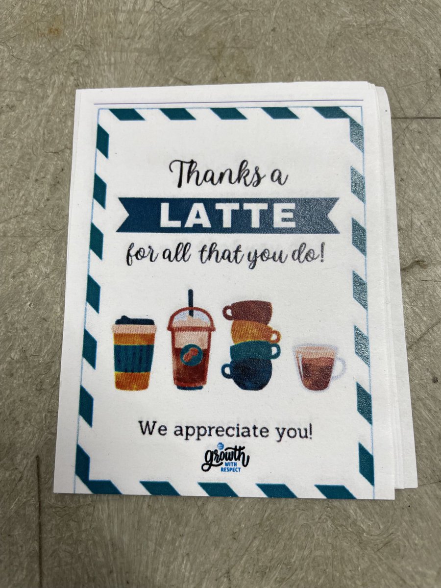 KCShowMeCulture's tweet photo. Thanks a LATTE for all you do! Serve Customer First Week for KC4. 

@TeamPastrano @GarciaBeProud #LifeAtATT #SCFW2022 #GarciaCulture https://t.co/tpinSGLku7