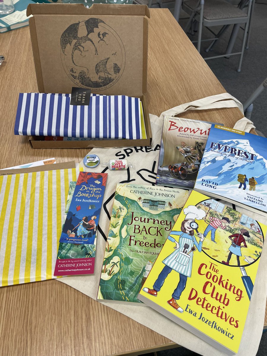 ErminePrimary's tweet photo. Thank you to @VIPreading for our complimentary book box this morning! What a lovely surprise. The children are so excited to explore it fully tomorrow! https://t.co/kl6rqtp0HB