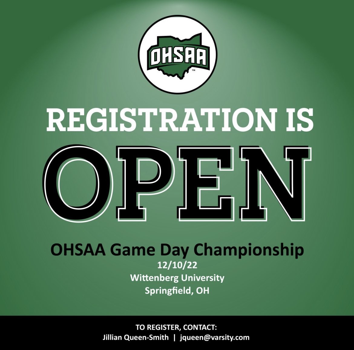 ‼️Attention OHIO cheer coaches‼️ Only a few weeks left to register your team for the <a href="/OHSAASports/">OHSAA Sports</a> Game Day Championship! If you have any questions about the format or need to register contact Jillian Queen-Smith!