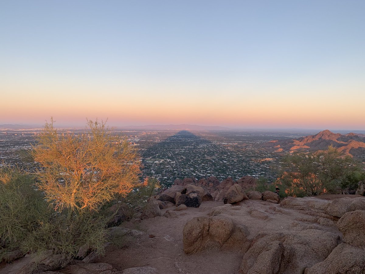 ArtKrieg's tweet photo. ⁦@OTSociety⁩ catching the sunrise from Camelback mountain before we head down for the genome and RNA editing session, Great way to start the day! https://t.co/BezPPXL915