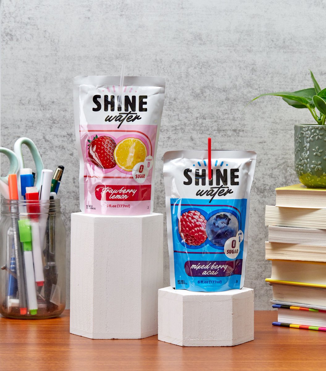 DrinkShineWater's tweet photo. It might be back to school time, but you will always have the taste of summer with the #ShineWater Pouches! πβοΈπ«
#nationalteacherday #sunshineinapouch #shinewater #vitamind #zinc #electrolytes #backtoschool #strawberrylemon #mixedberryacai https://t.co/nSW728ehkP