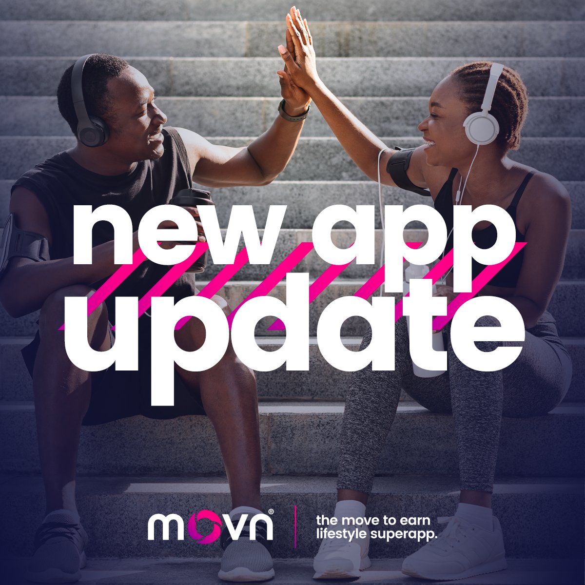 MovnApp's tweet photo. NEW movn® app UPDATE is AVAILABLE on #iOS & #Android! 🔥
All the fixes & new features of this update are on our website: https://t.co/cfvUBYIqhi
#movewithmovn #movetoearn #move2earn #m2e https://t.co/uMk5pzD1s7