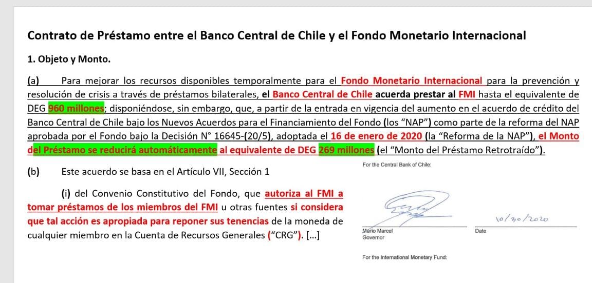 ObservatorioPa's tweet photo. Una consulta ciudadana obligatoria, Ministro de Finanzas @mariomarcelc...¿esto que firmó el 2020, significó regalar cientos de US$MM del Tesoro Público de Chile al FMI o estamos entendiendo muy mal? https://t.co/rYuGQLDtjR