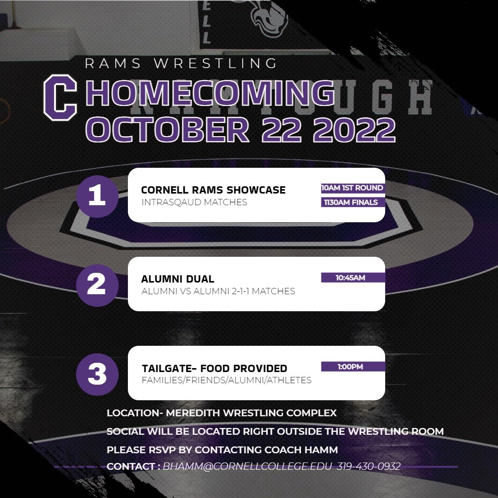 Come check out the Rams in action October 22nd in the new SAW #Homecoming2022