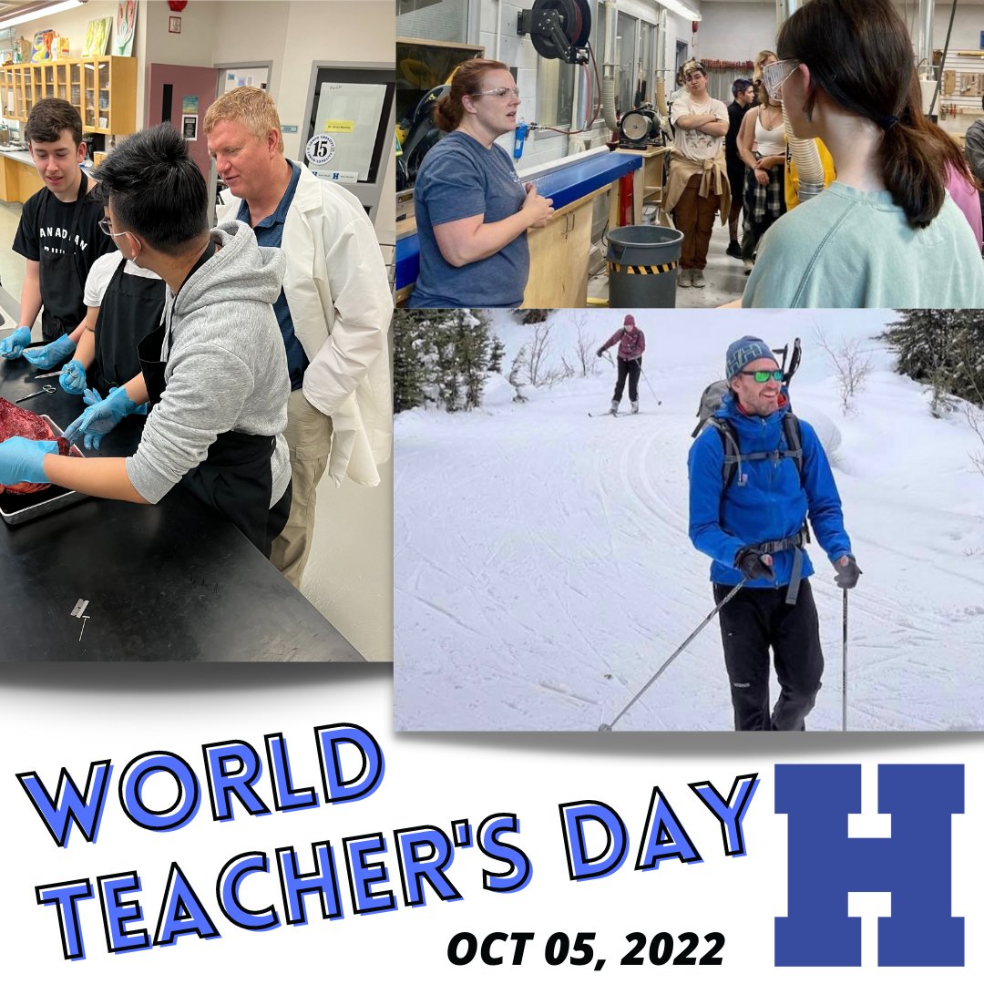 Today is #WorldTeachersDay 🍎

Did you know we are #HOME to over 70 teachers in our building? Here are just a few of them! 

Thank you teachers for all that you do!

#hhhs #rdpsd