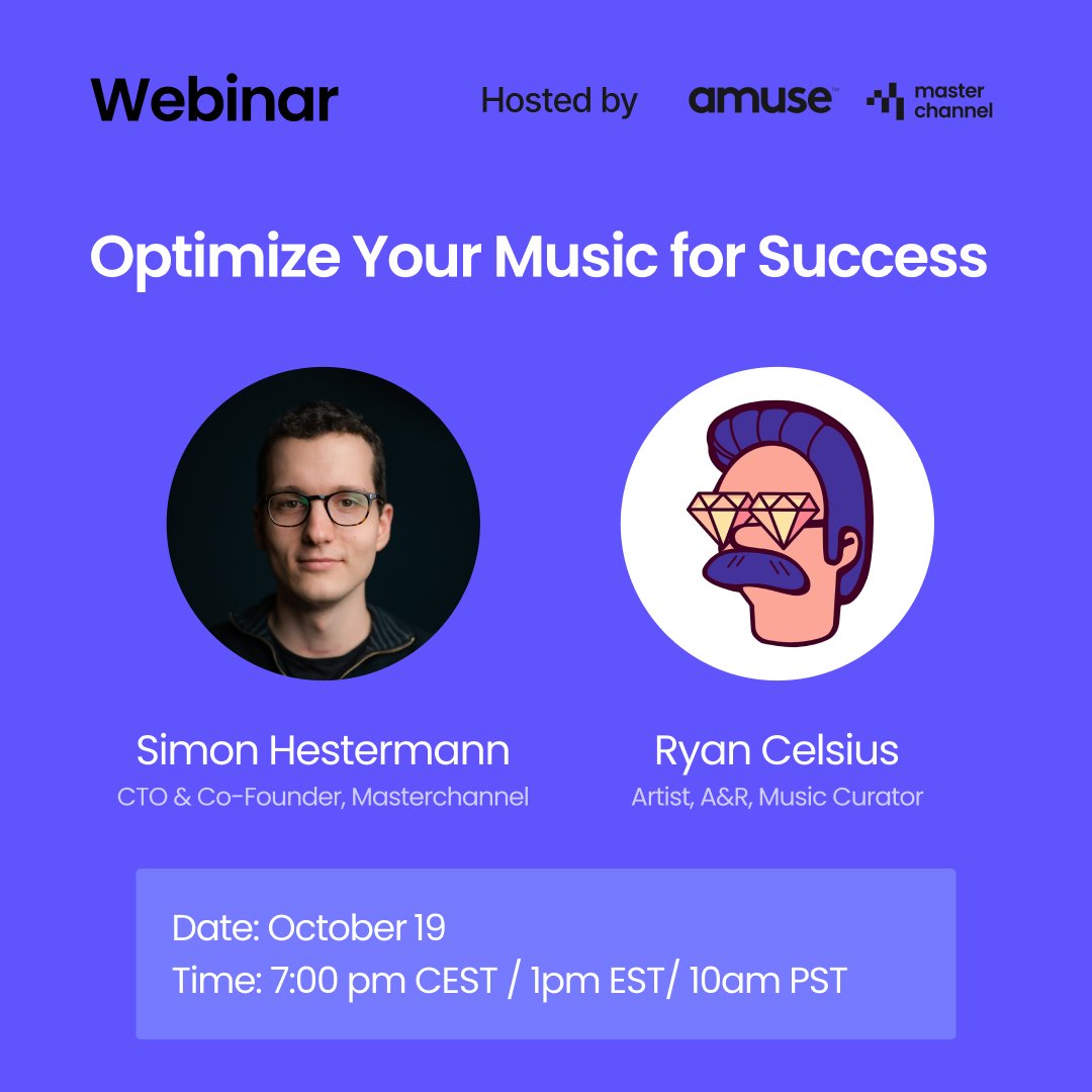We are hosting a webinar with our friends at <a href="/amuse_io/">amuse</a>, join us for a deep-dive into how mastering can optimize your music for success!

The webinar is free and open to the public, reserve your spot here: mstrchn.nl/amuse-webinar-…