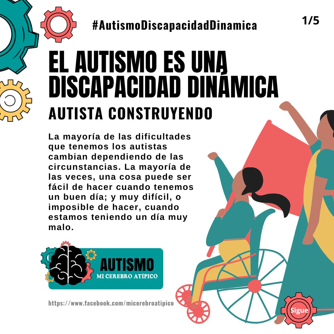 Cerebro_Atipico's tweet photo. 🧵1/5
EL AUTISMO ES UNA DISCAPACIDAD DINÁMICA
¿Qué significa eso?
¡Te invitamos a descubrirlo con este artículo de Autista Construyendo!
.
#AutismoDiscapacidadDinamica #NadaSobreNosotrosSinNosotros #SoyAutista #DerechosHumanos #PreguntaleALosAutistas #Neurodiversidad #Autismo https://t.co/mqp9la7Bta