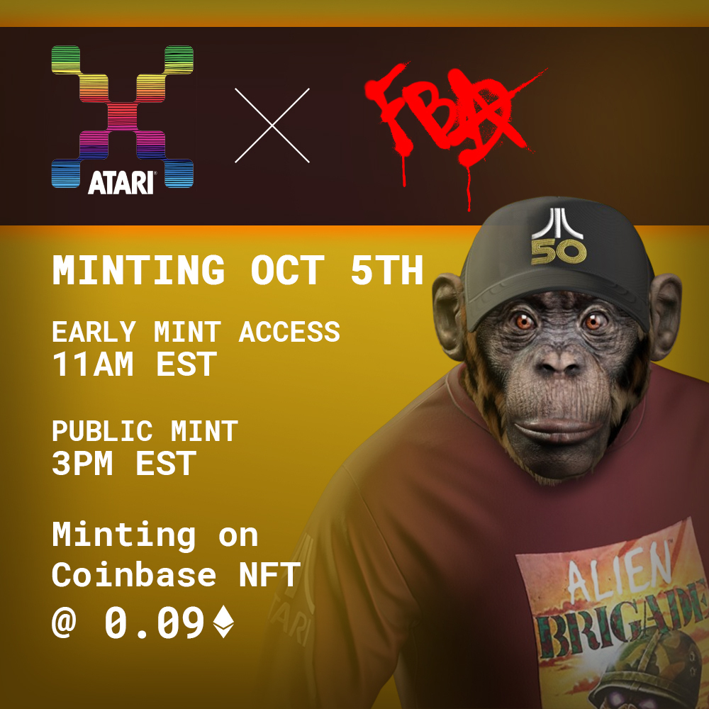 Fight Back Apes (@fightbackapes) on Twitter photo Our <a href="/daz3d/">Daz 3D</a> X <a href="/AtariX/">Atari X</a> Pre-Sale is Live on @Coinbase_NFT!
nft.coinbase.com/drops/fbapresa…
Open to the holders of <a href="/AtariX/">Atari X</a> & <a href="/NFungiblePeople/">NFP-NonFungiblePeople</a> & <a href="/fame_ladies/">Fame Lady Squad</a> & <a href="/SpaceBotsNFTs/">SpacebotsNFT</a> & <a href="/ScaredyCubits/">Scaredy Cubits - What Scares You?</a> Our <a href="/daz3d/">Daz 3D</a> X <a href="/AtariX/">Atari X</a> Pre-Sale is Live on @Coinbase_NFT!
nft.coinbase.com/drops/fbapresa…
Open to the holders of <a href="/AtariX/">Atari X</a> & <a href="/NFungiblePeople/">NFP-NonFungiblePeople</a> & <a href="/fame_ladies/">Fame Lady Squad</a> & <a href="/SpaceBotsNFTs/">SpacebotsNFT</a> & <a href="/ScaredyCubits/">Scaredy Cubits - What Scares You?</a>