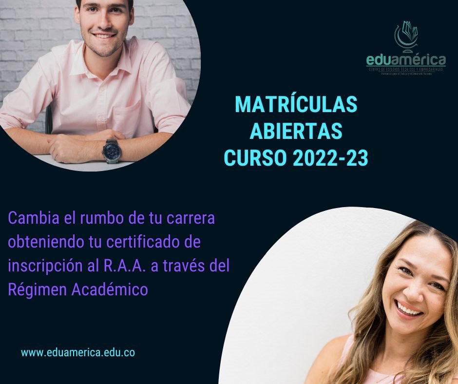 EDUAMERICA2's tweet photo. ¡Matrículas Abiertas!
Accede a las 13 categorías valuatorias enumeradas en la ley 1673 de 2013 bajo el régimen académico a través del Técnico Laboral por competencias en Avalúos de EDUAMÉRICA, 
Contacto: (57) (1) 7026484
registroycontrol@eduamerica.edu.co
#avaluosinmobiliarios https://t.co/mRERVKY2mB
