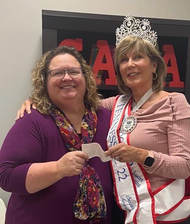 CASA of Dickson County would like to thank Margo Jacobs for her contribution.  She was awarded the Service Award during the Ms. Senior America National Pageant and donated it to us.  Thank You Margo!!