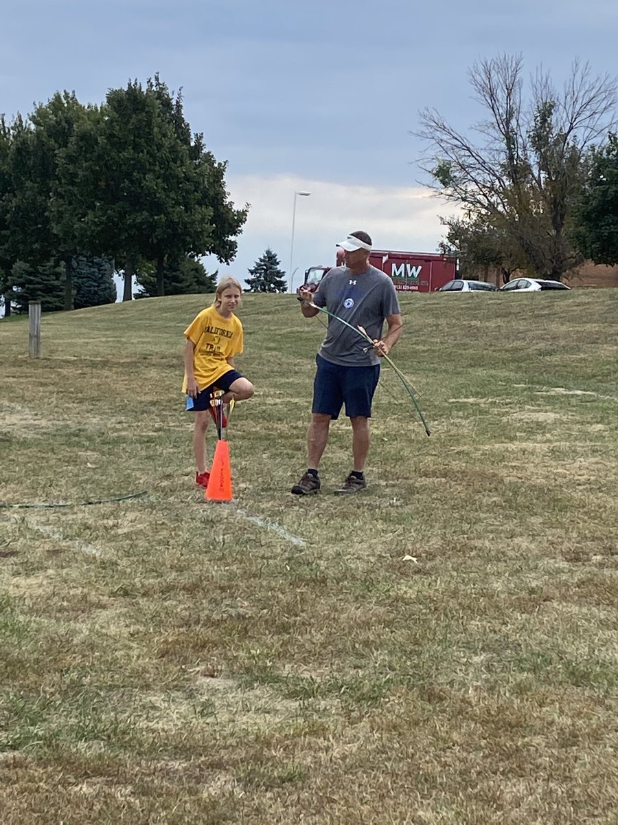 goadct's tweet photo. Nothing but bullseyes on coach Youker’s watch. Great week to get our archery unit in. @CTMSBulldog @OlatheMSPE https://t.co/VK0QkDGbj2