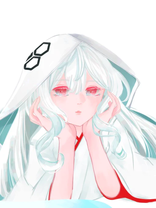 寝ようと思ったけど寝れなくて結局ゴホゴホのまま絵を描いてた←こらぁとりあえず落ち着いたので掲載ビフォアフ今回も大成功ですねこのイラストタイトルを白かWhiteかとにかく白色関係の名前にしたいのにお顔可愛いしお花描きたくてした無いおゆまる 