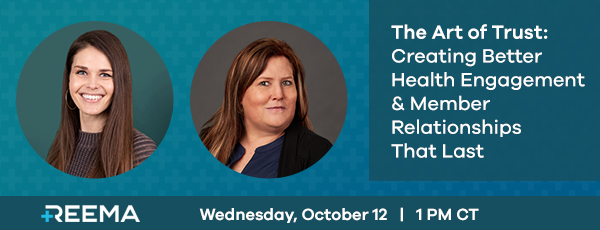 ReemaHealth's tweet photo. Join @ReemaHealth for an @MHPA webinar on Wednesday, October 12th called "The Art of Trust: Creating Better Health Engagement & Member Relationships That Last." Register now to save your seat: https://t.co/HO4FHd2rsU
#healthengagement #sharedidentity #healthtech https://t.co/J9VeFWhco6