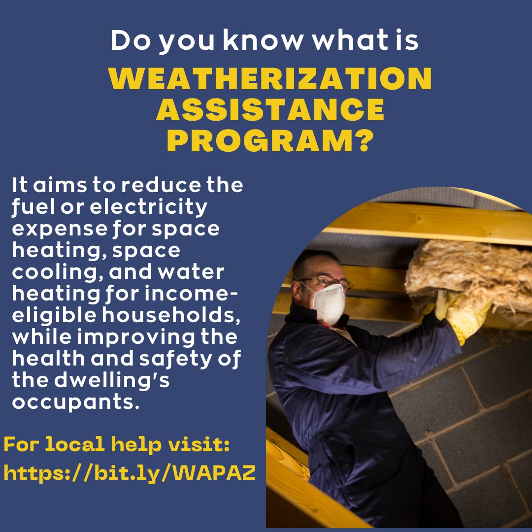 AZRetiredAms's tweet image. #Arizona seniors will be able to benefit from the #WeatherizationAssistanceProgram to perform weatherization improvements in their homes thanks to the plan submitted by the @AZHousing &amp;amp; @ADOH_Director. Learn more housing.az.gov/general-public…