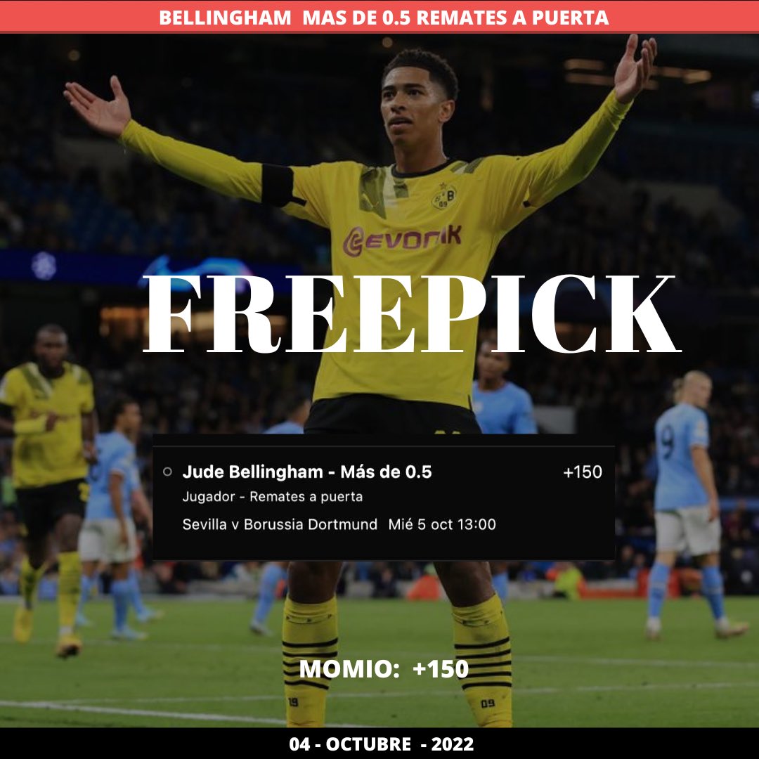 gamster_picks's tweet photo. Les dejamos nuestros 4 #FreePicks Positivos de #ChampionsLeague para hoy! 🤩💸💰

Mbappe anota +137💰

Haaland anota 2 o más +110💵

Bellingham Ovr 0.5 remates a puerta +150💸

Che/Mil ambos anotan y más de 2.5 +130💰

RT y💚 si nos sigues hoy! #UCL #Haaland #Mbappe #PSG https://t.co/l4D4LxeS1e