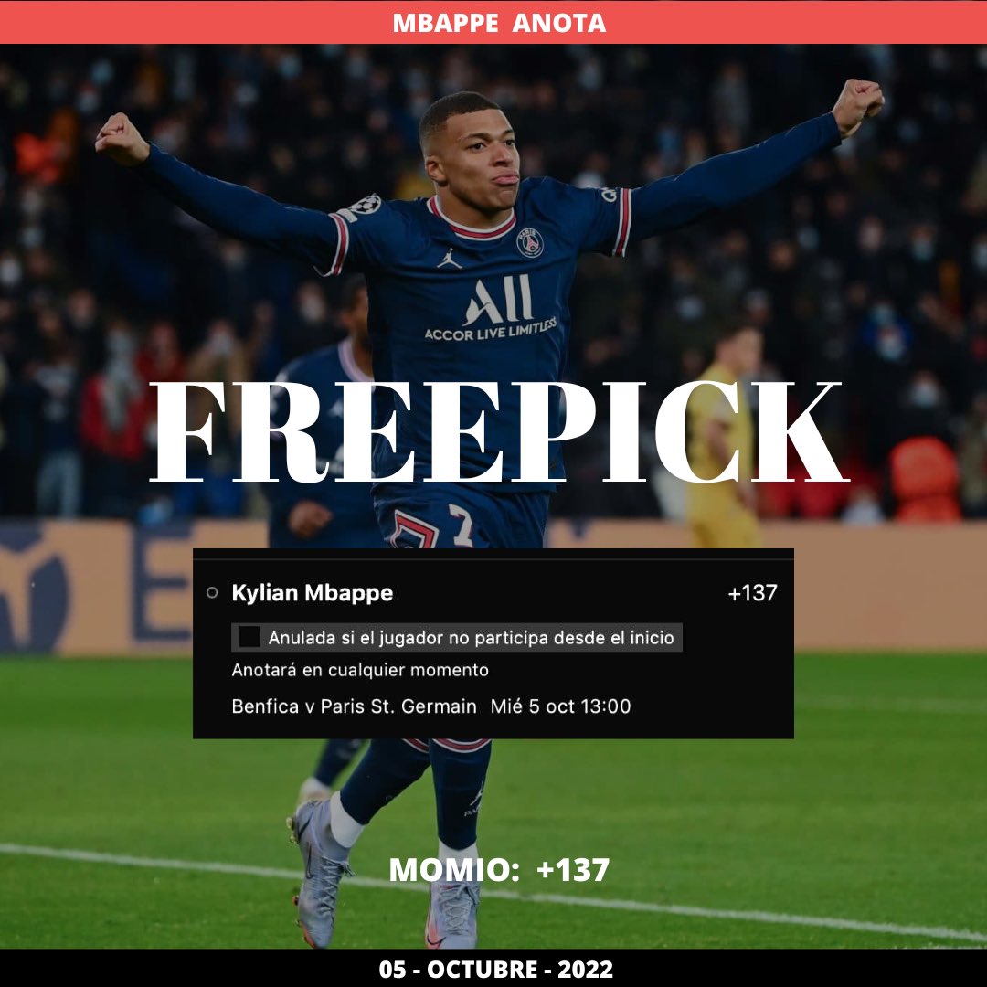 gamster_picks's tweet photo. Les dejamos nuestros 4 #FreePicks Positivos de #ChampionsLeague para hoy! 🤩💸💰

Mbappe anota +137💰

Haaland anota 2 o más +110💵

Bellingham Ovr 0.5 remates a puerta +150💸

Che/Mil ambos anotan y más de 2.5 +130💰

RT y💚 si nos sigues hoy! #UCL #Haaland #Mbappe #PSG https://t.co/l4D4LxeS1e
