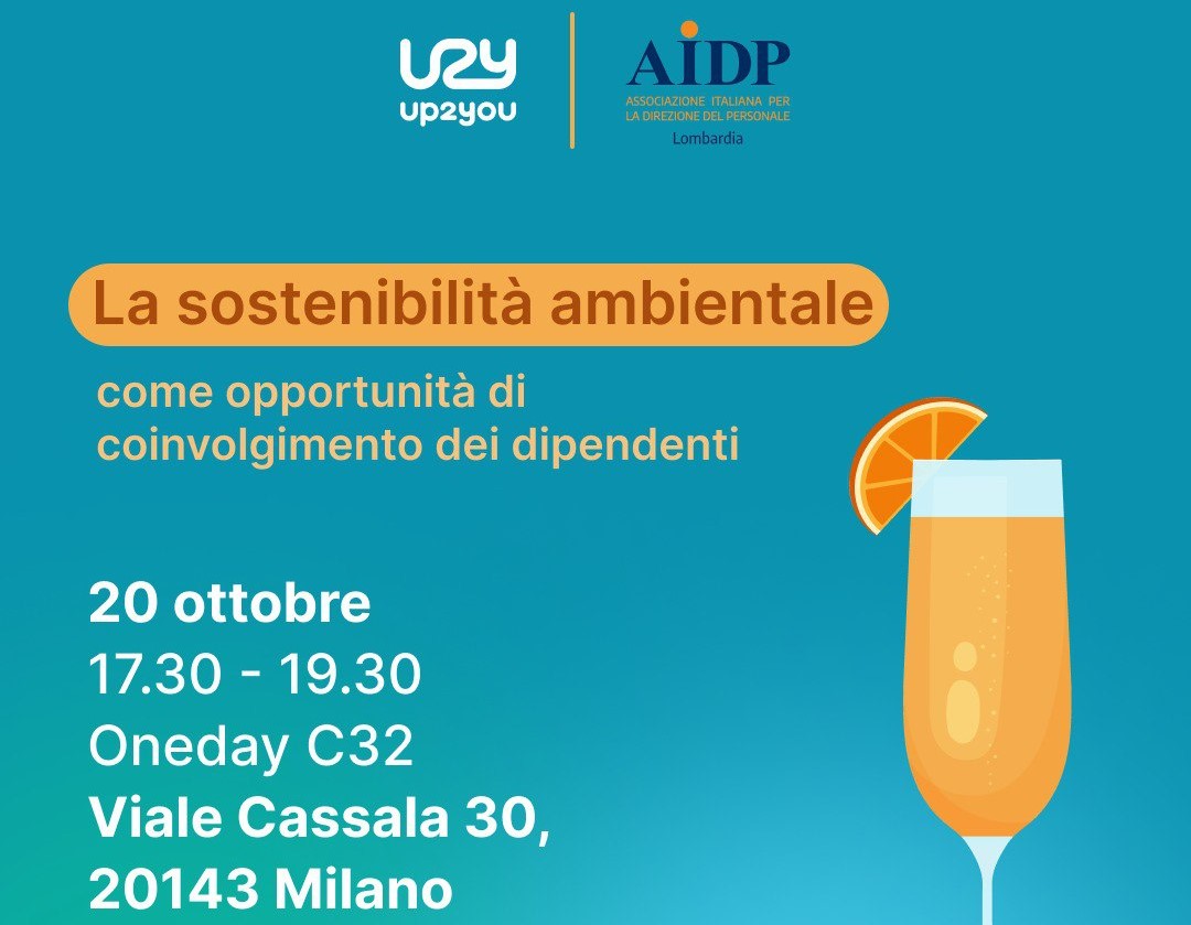 Save the date!
vi aspettiamo il 20 ottobre per parlare di #sostenibilità insieme a Up2You
aidp.it/events/la-sost…