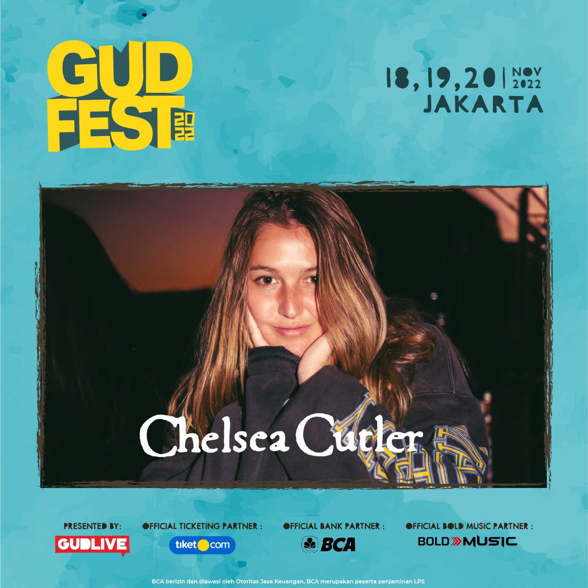 Get ready to bop and dance 💃🏻 🕺🏼 <a href="/chelseacutler/">chelsea cutler</a> will be performed at #GUDFEST2022 ✨

Tickets are available on gudfest.com or m.tiket.com/to-do/gudfest-…