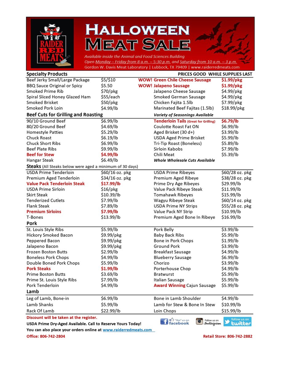 👻BOO👻
~be sure to stop by the Animal and Food Science building for scary good deals this month🎃