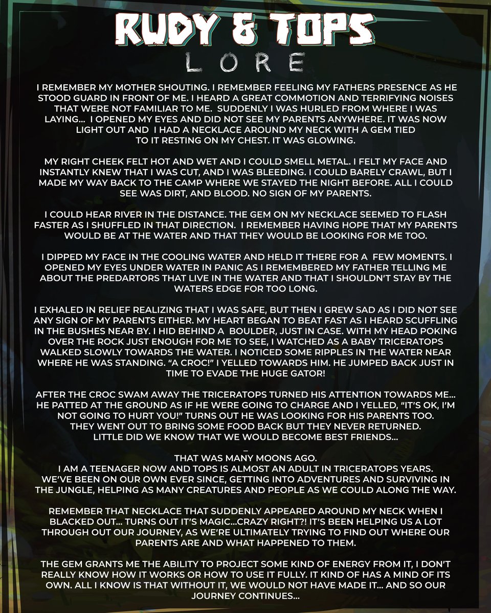 ❓Want to know more about Rudy &amp; Tops backstory? 
Checkout the Lore below!

🚨Giveaway🚨
🏆Free Rudy NFT
TO ENTER:
1️⃣Like ❤️
2️⃣RT
3️⃣Tag 3 🏷️
🛑48 Hours

#RudyandTops #CNFT #CNFTcomic #CNFTGiveaway #CNFTCommunity @NFT_Justin #freenft