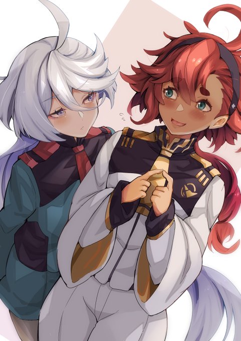 スレッタとミオリネ描いた～
#水星の魔女 