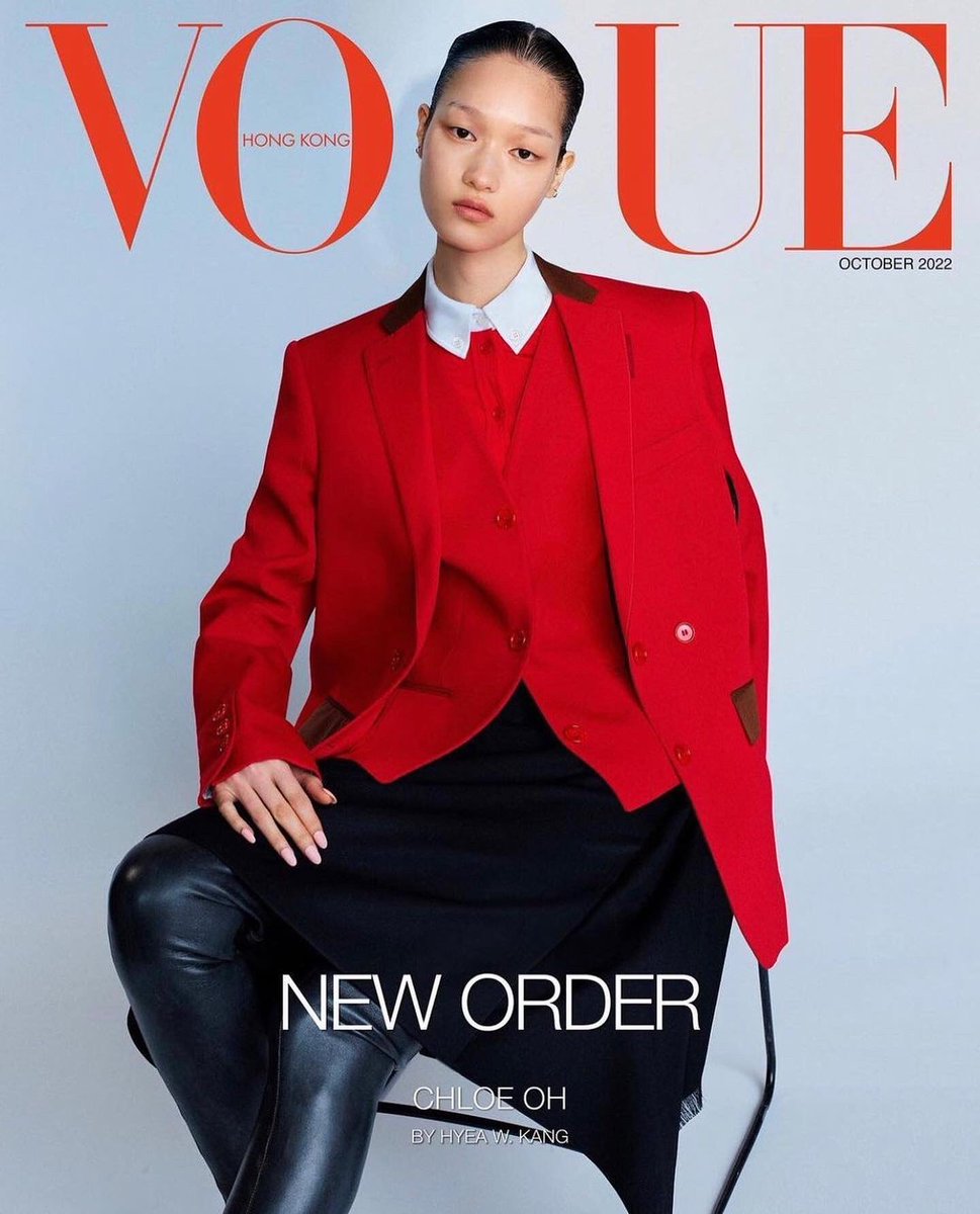 PremierModels's tweet photo. ✨New Order — CHLOE OH ✨❤️ for the October issue of #voguehongkong⁣
Photographer #hyeawonkang⁣
Styling @anyaziourova 
Hair @tsukihair 
Makeup #taylertreadwell⁣
Nails #byjuanalvear
Casting @marinafairfax 
On set producer @zanejchen #ChloeOh #voguecover #VogueHongKong https://t.co/Q6o8RcngxQ