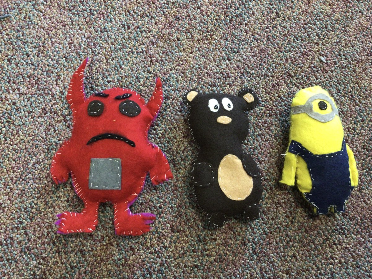 MrsWoodworth1's tweet photo. We are finishing up our Felt Monster Service Learning project that will soon be on its way to the Kindergarteners at @OPS_Gateway !   These monsters are turning out AWESOME!  @OPS_BryanMiddle #FCS https://t.co/67JlL0ktDT