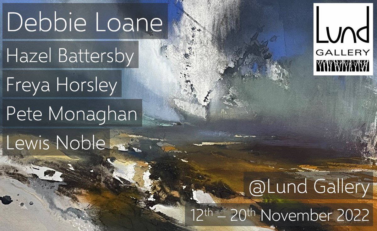 Save the date! Lund Gallery is popping up for an exhibition of paintings and drawings by Debbie Loane, along with selected works from Hazel Battersby, Freya Horsley, Pete Monaghan and Lewis Noble.
12th to 20th November at Lund Studios. 11am to 4pm each day.
(All work for sale)