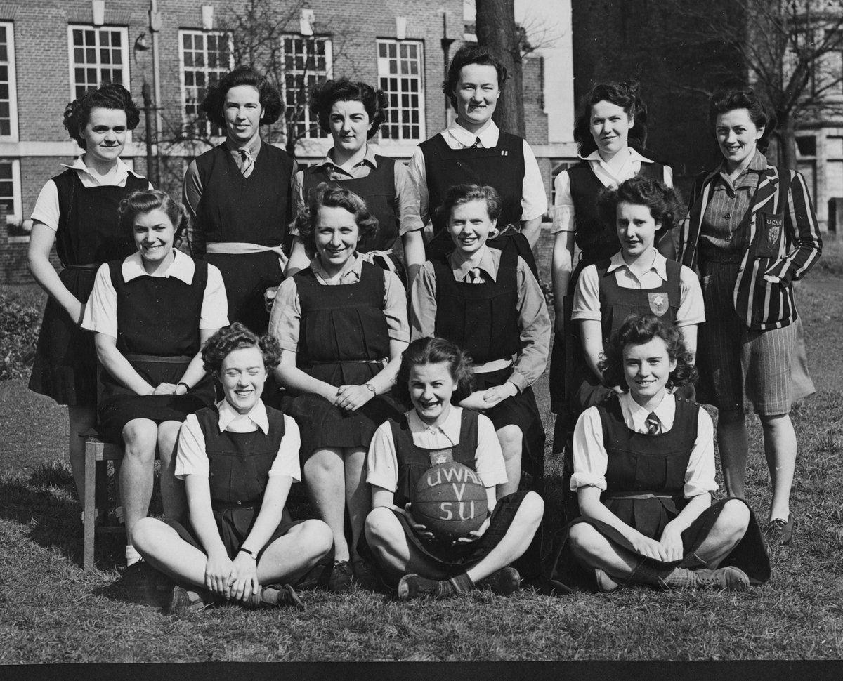 crowdcymru's tweet photo. Can you identify anyone from this smiling #CardiffUniversity #netball team photographed in 1946? Come and join our #digitalarchives #volunteer  project and bring these portraits to vibrant life!⭐️More information here: https://t.co/gt5dZC3Dpc ⭐️#dosomethingdifferent ⭐️#ourstories https://t.co/8wyskm2V8l