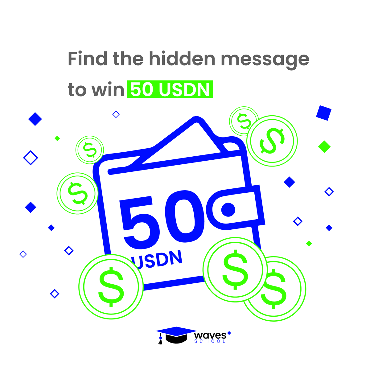 wavesschool_'s tweet image. What does the hidden message say?😍😜 Write the answer below in the comments. You can participate in the 50 giveaway by clicking on the following insta-link and completing all the steps: 👉 ow.ly/4wkp50L27rm

#WavesGraduates #Free #Crypto #Learn #Global