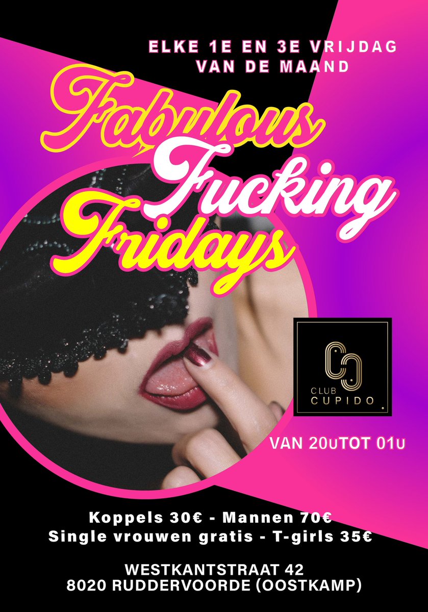 Vanaf vrijdag 7/10 onze eerste vrijdagavondopening voor meer info zie onze agenda en speciale webpagina clubcupido.be/fabulous-fucki…