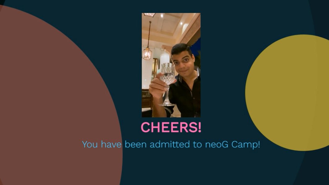 Raj_chowdhury10's tweet image. Finally !!! . I have been selected for NeogCamp 23 🚀. Super excited to join the camp. It would be an honour to learn from @tanaypratap Sir ♥️. Can&apos;t wait to join the cohort. 
@neogcamp @tanaypratap 
#webdevelopment