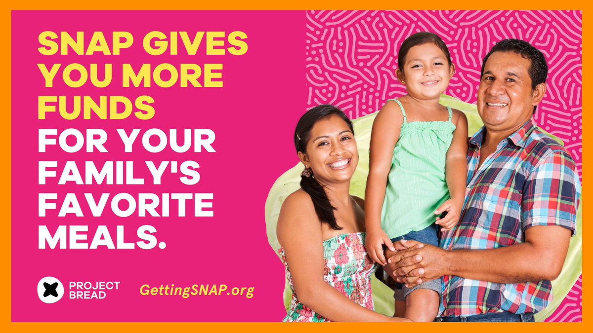 SalDiDomenico's tweet photo. SNAP is our nation’s most effective anti-hunger tool.
Expands food budgets ✅
Improves nutrition security ✅
Increases purchasing power ✅
Ready to #StartWithSNAP? Head to Project Bread at https://t.co/tR4mxMR5aj to find out if you’re eligible. #SNAPAwarenessWeek https://t.co/b25OwV9DW2